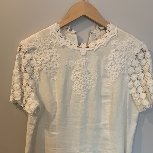 LOVELY White Dress from Anthropologie - Picture 6 of 9